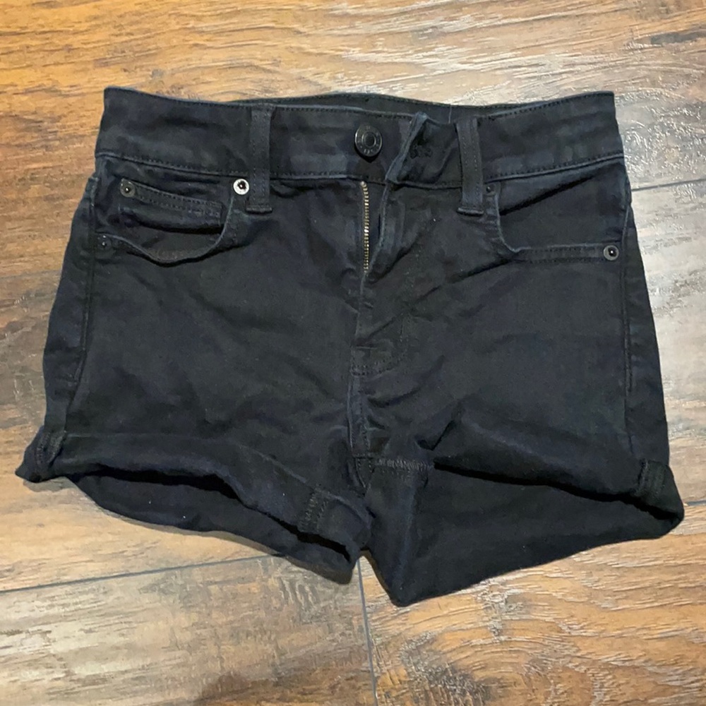 American Eagle Hi Rise Shortie, black